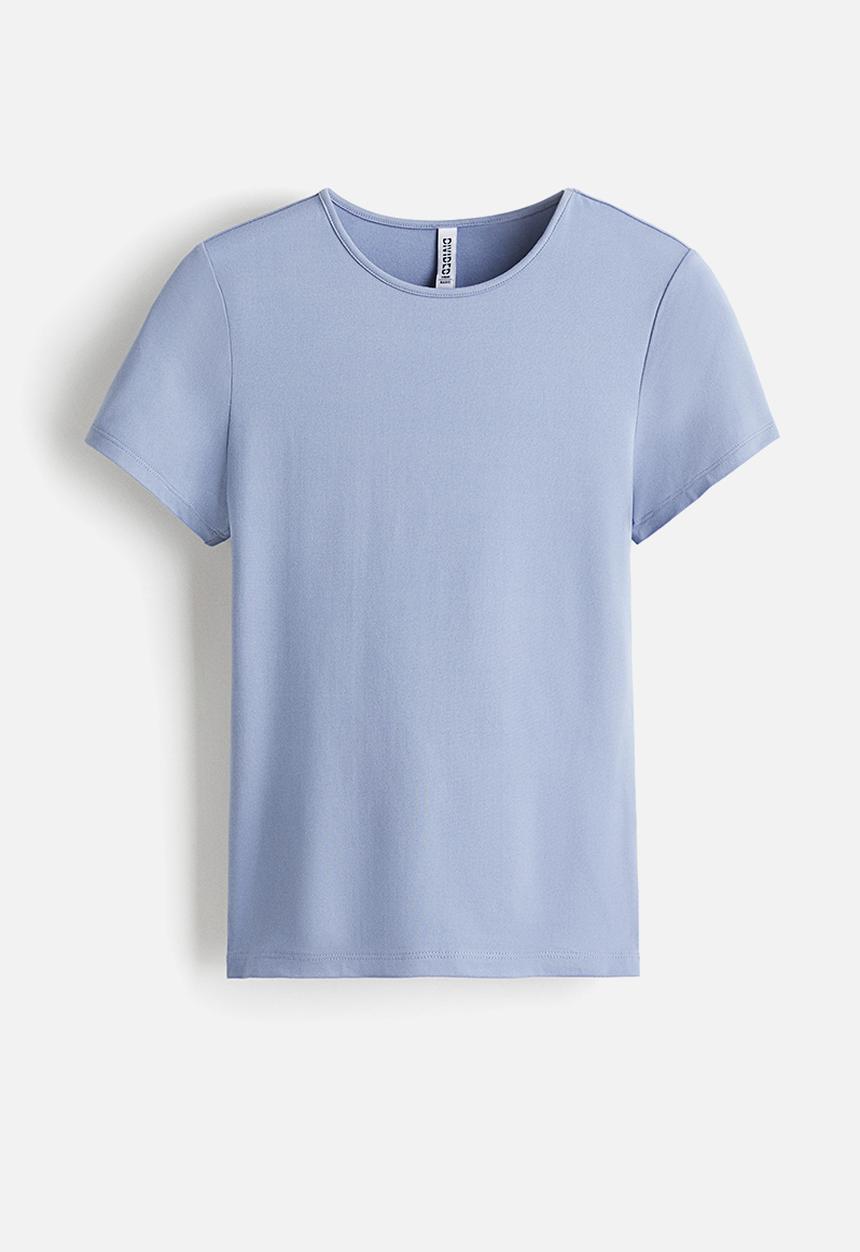 H&M - Microfibre T-shirt - light dusty blue