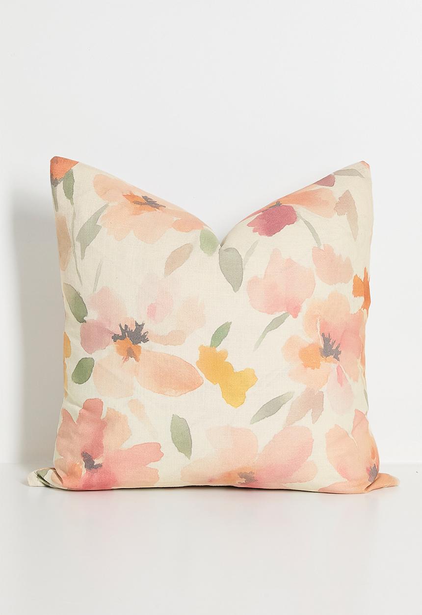 Sixth Floor - Autumn leaves printed cushion cover - multi