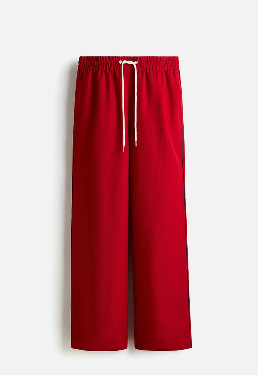 H&M - Wide drawstring trousers - red