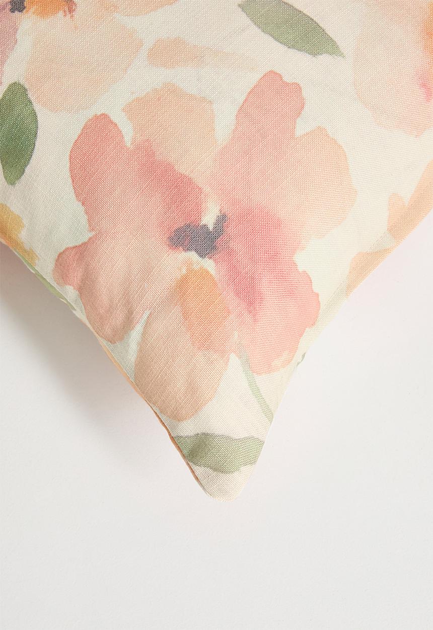 Sixth Floor - Autumn leaves printed cushion cover - multi