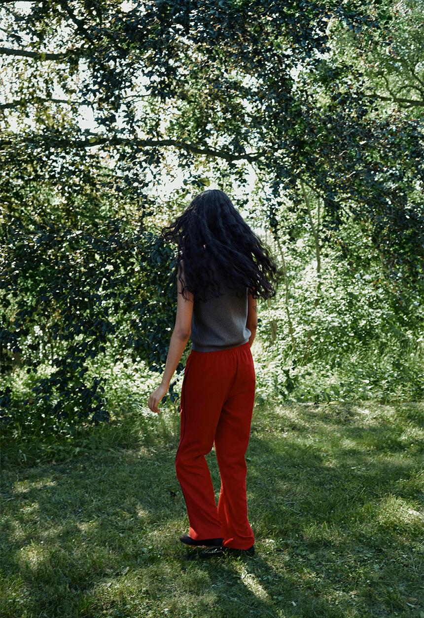 H&M - Wide drawstring trousers - red