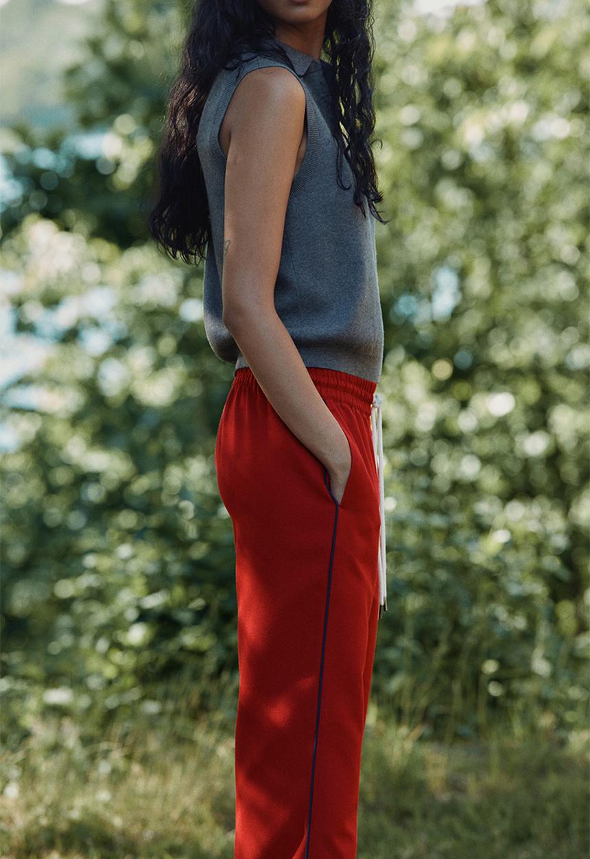 H&M - Wide drawstring trousers - red