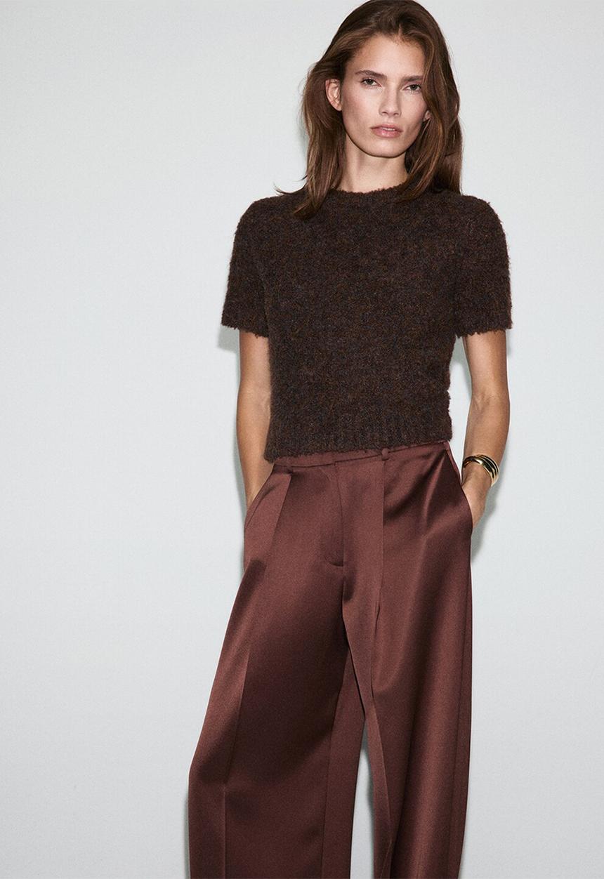 MANGO - Trousers gilda - brown