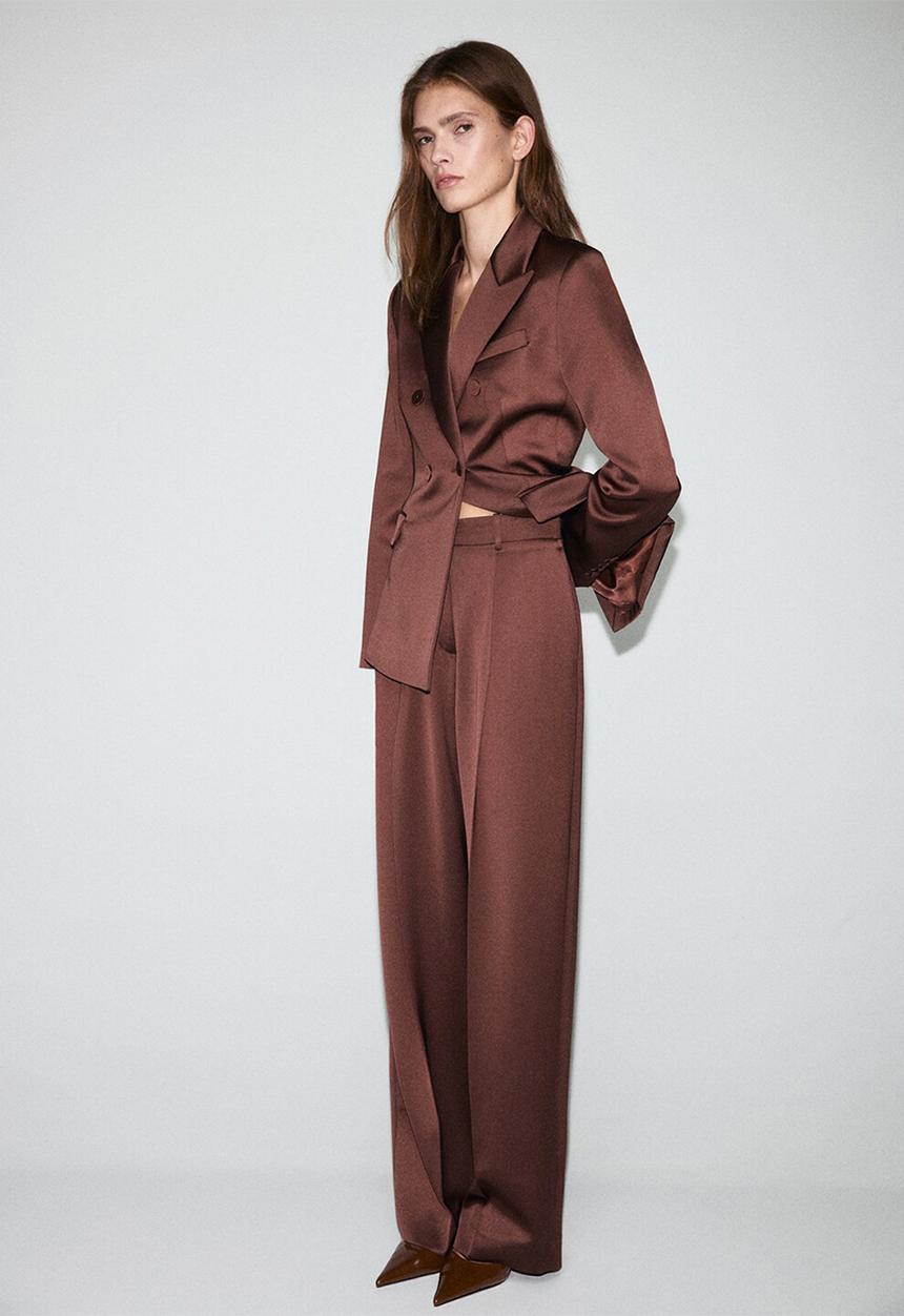 MANGO - Trousers gilda - brown