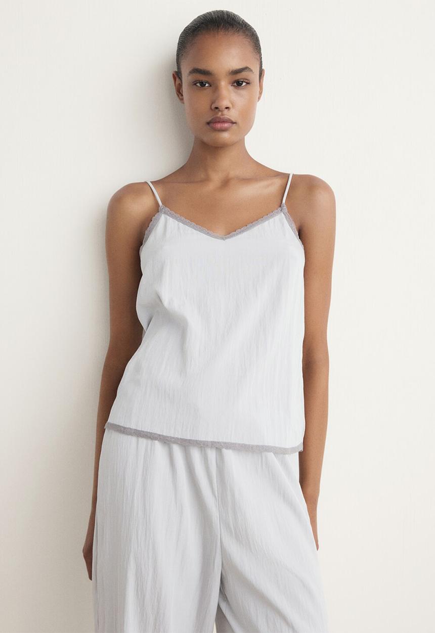 MANGO - Pyjama top paraiso- grey