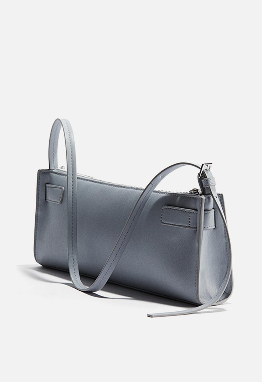 Rectangular shoulder bag - blue-grey - 1294599002