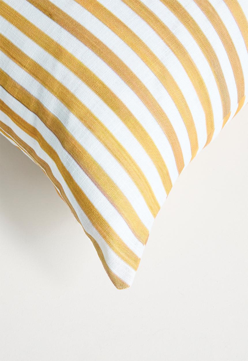 Sixth Floor - Stripe printed cushion cover - Rust