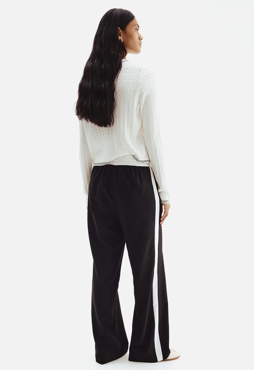 H&M - Wide drawstring trousers - black