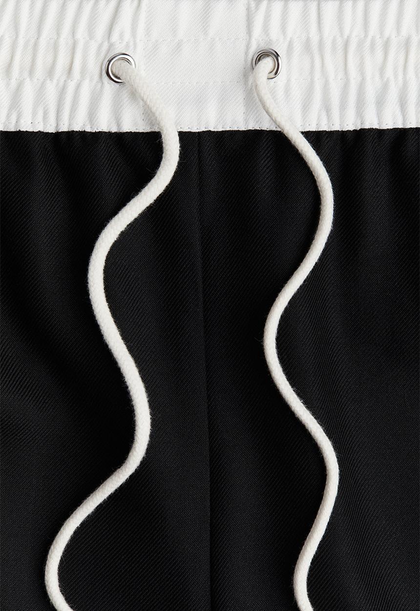 H&M - Wide drawstring trousers - black