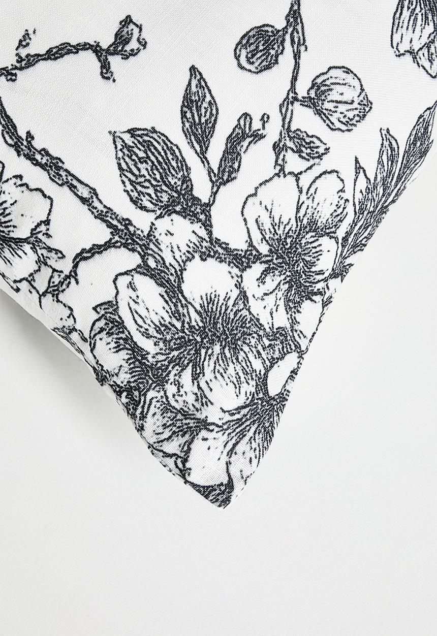 Sixth Floor - Toile printed cushion cover - black & white