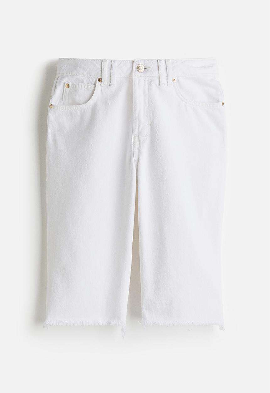 H&M - Denim bermuda shorts - white