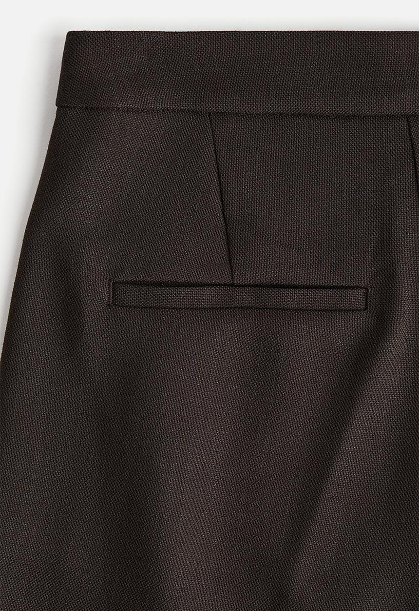 H&M - Wide tailored trousers - dark brown
