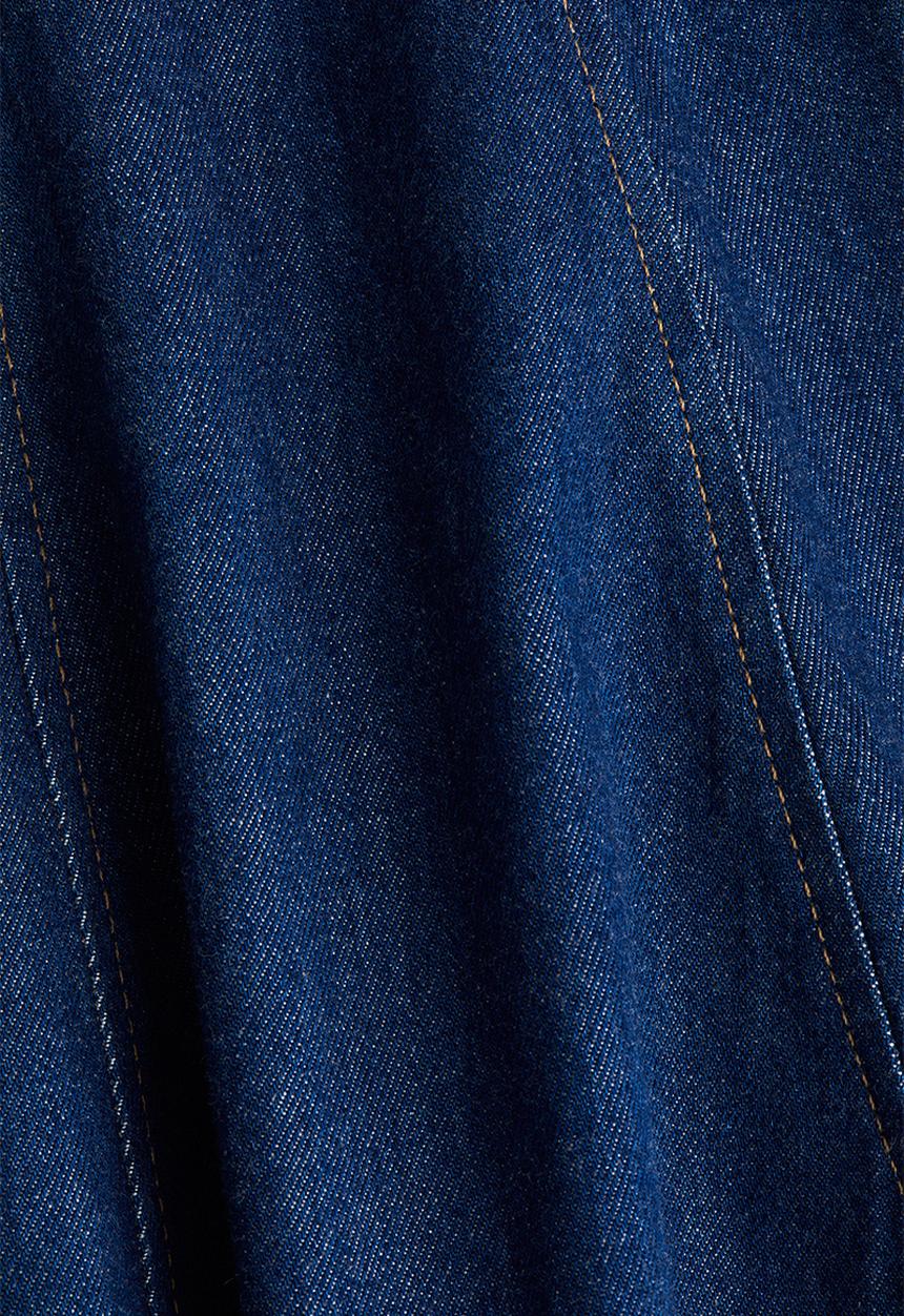 H&M - Flared-skirt denim dress - dark denim blue