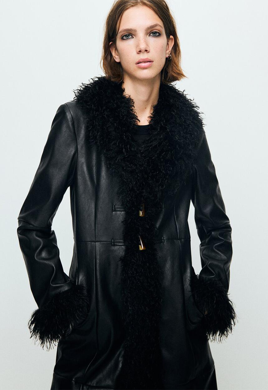 MANGO - Coat charlote - black
