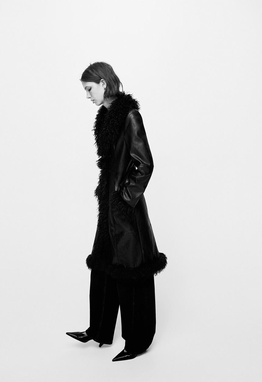 MANGO - Coat charlote - black