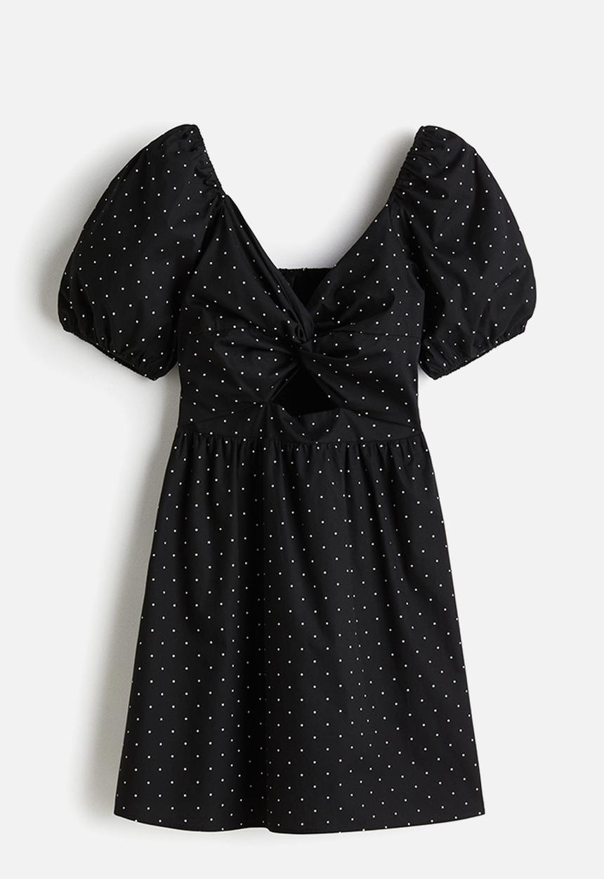 black dress with diamond Frankie Long Sleeve Mini Dress