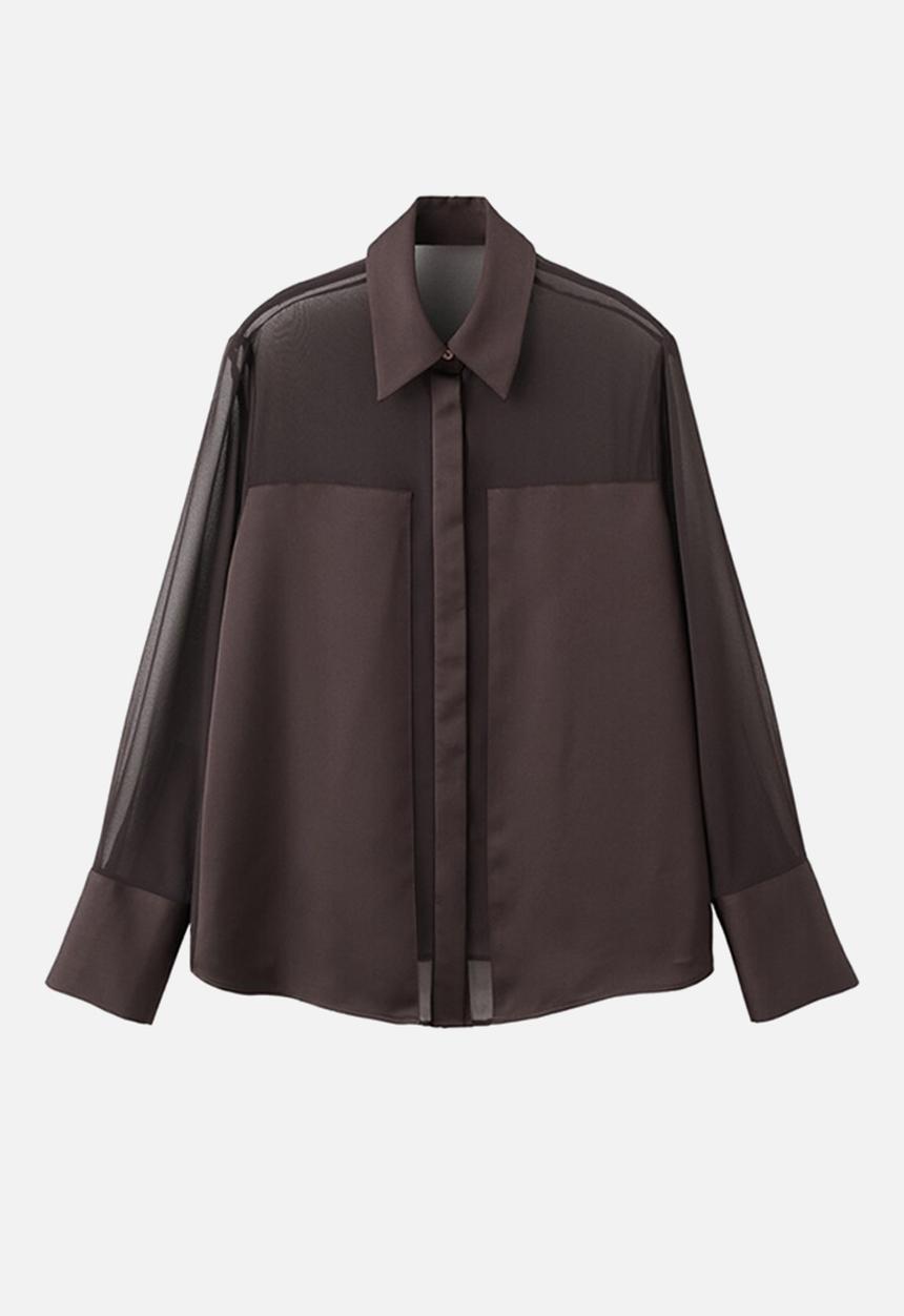 MANGO - Shirt doyle - dark brown