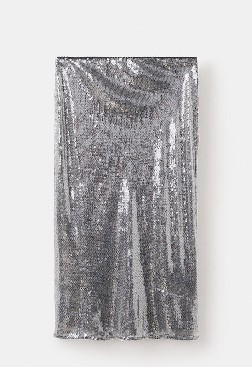 MANGO - Skirt xsparkle - gray