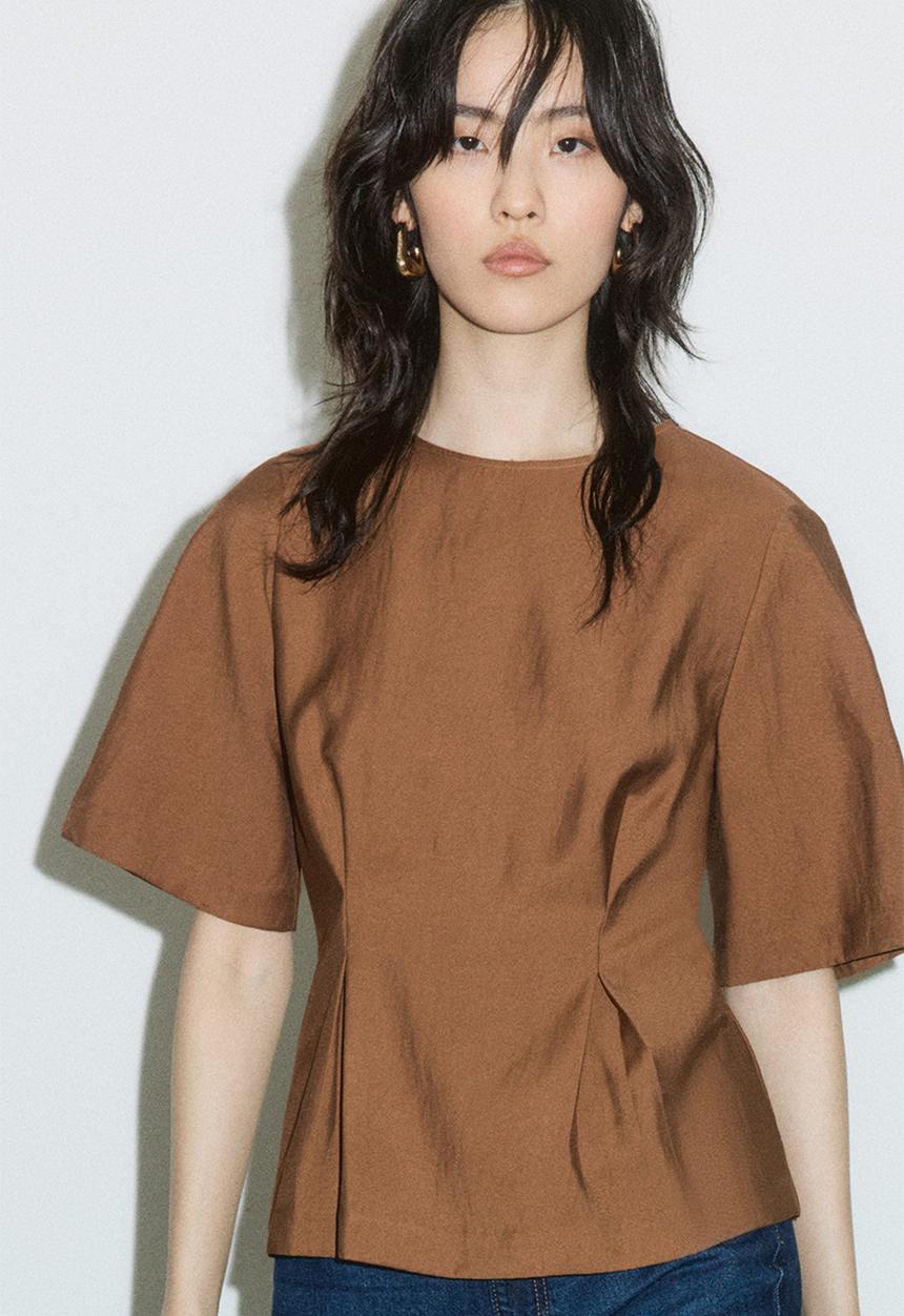 H&M - Waisted blouse - brown