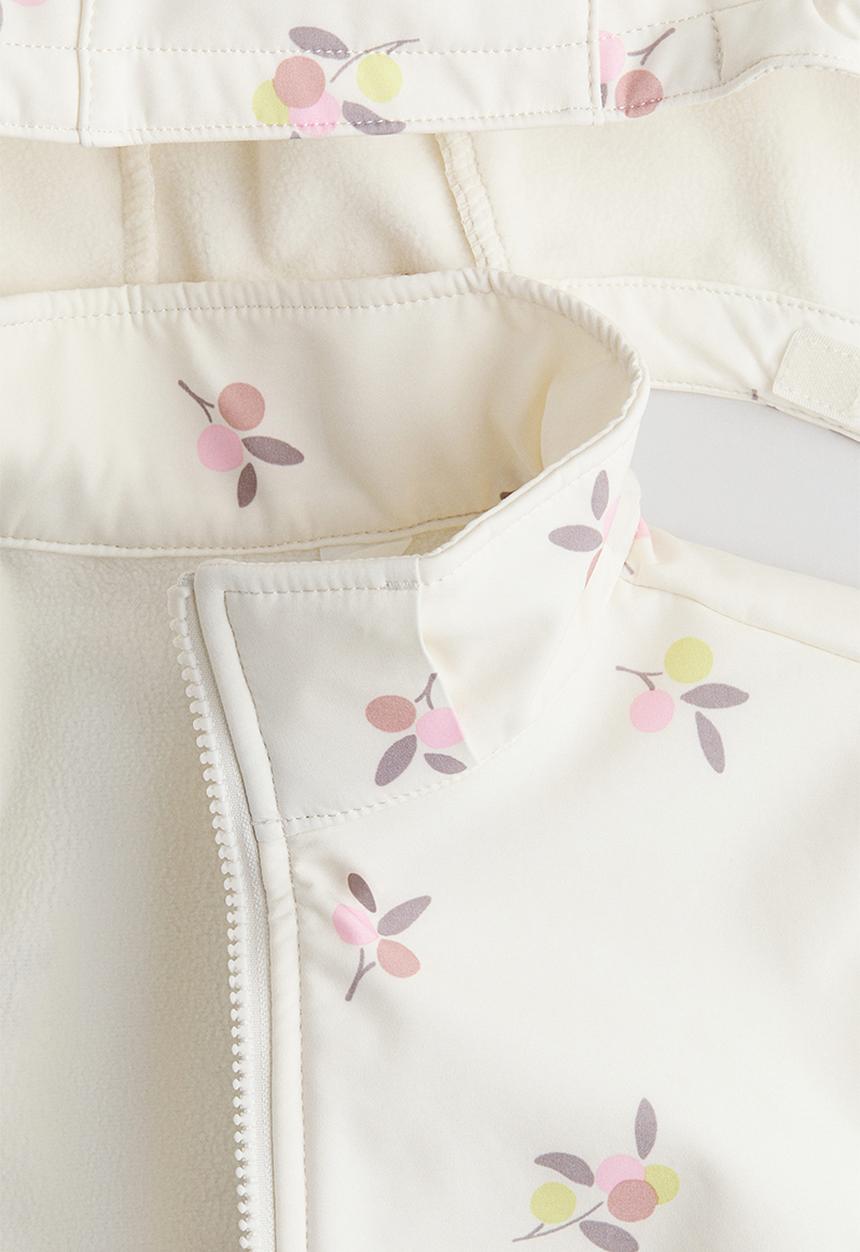 H&M - Water-resistant softshell jacket - cream berries