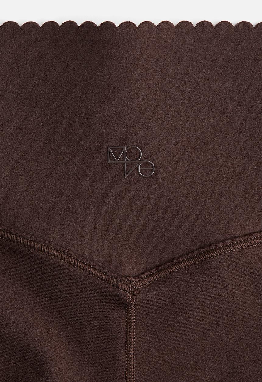 H&M - Flared sports leggings with softmove™ - warm brown 