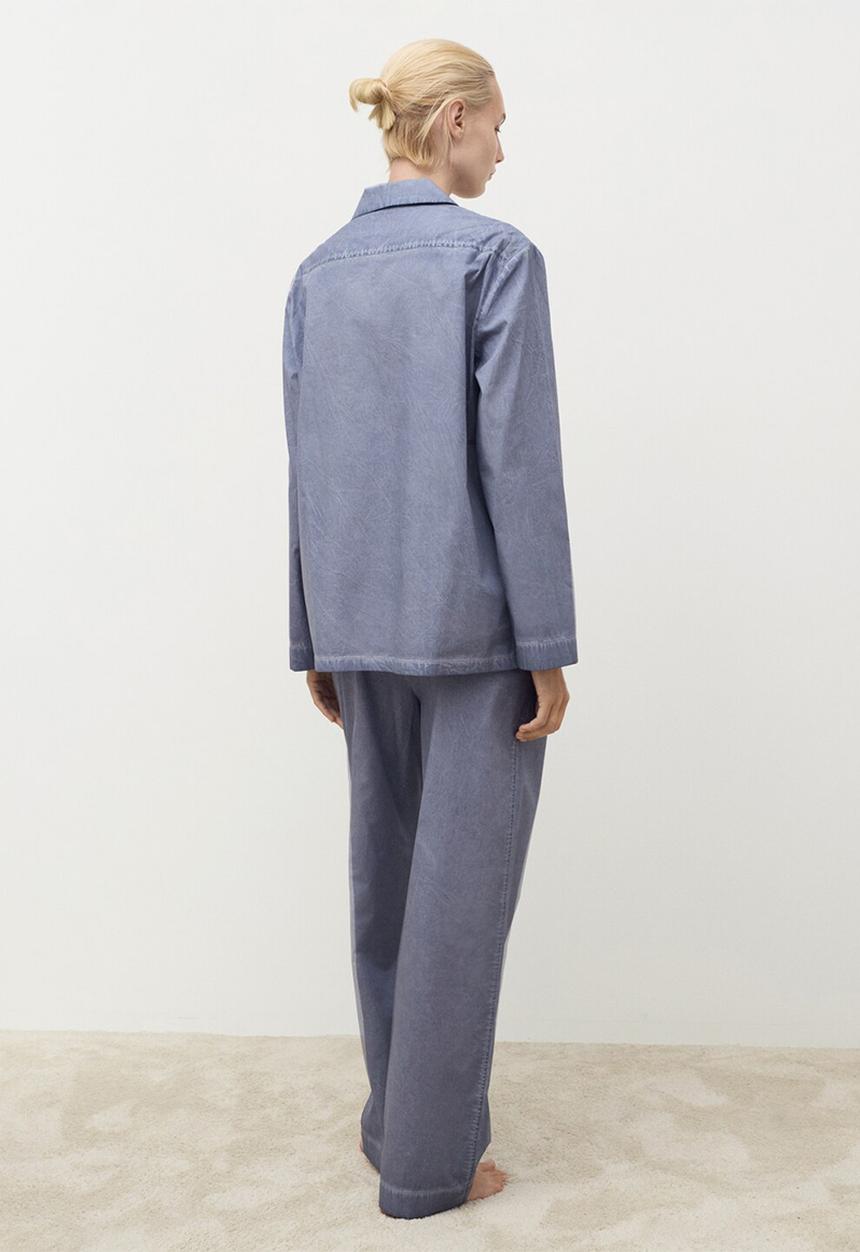 MANGO - Pyjama shirt felipe- medium blue