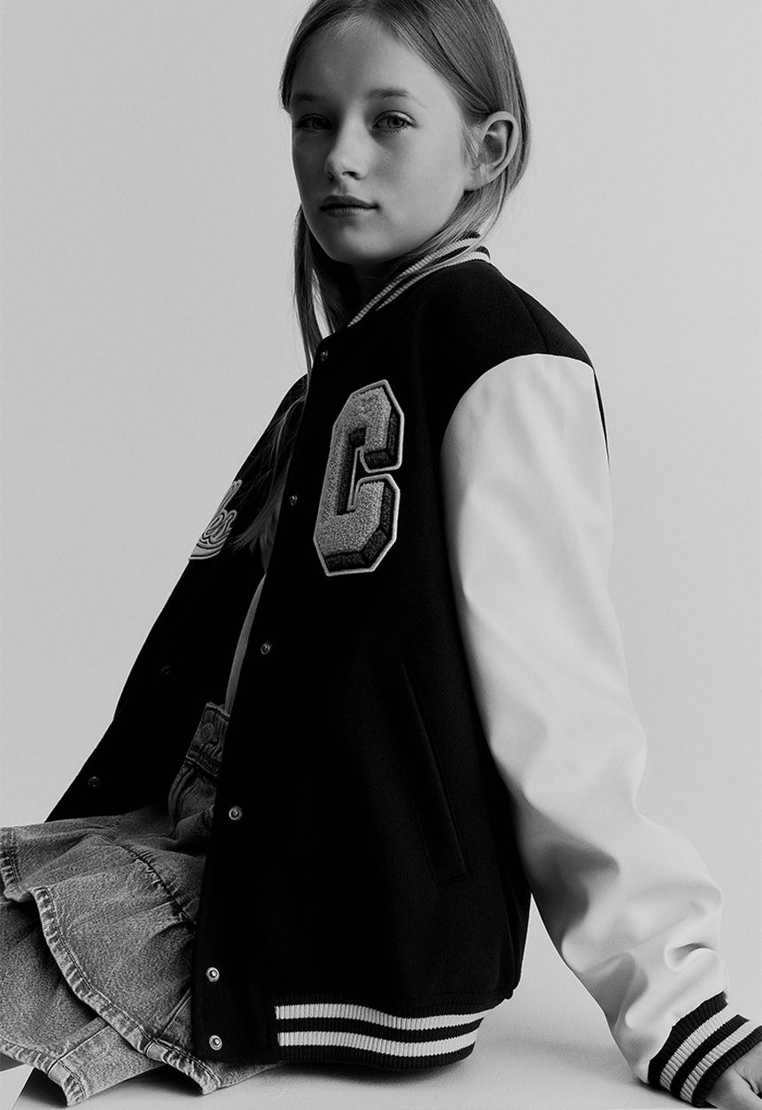 H&M - Appliquéd baseball jacket - dark green