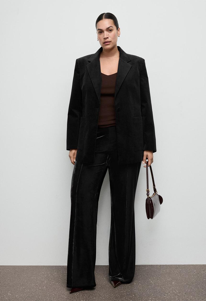 MANGO - Trousers xnara - black
