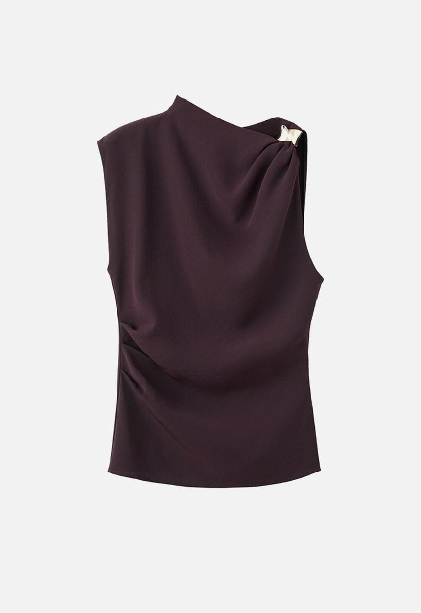 MANGO - Blouse joia - brown