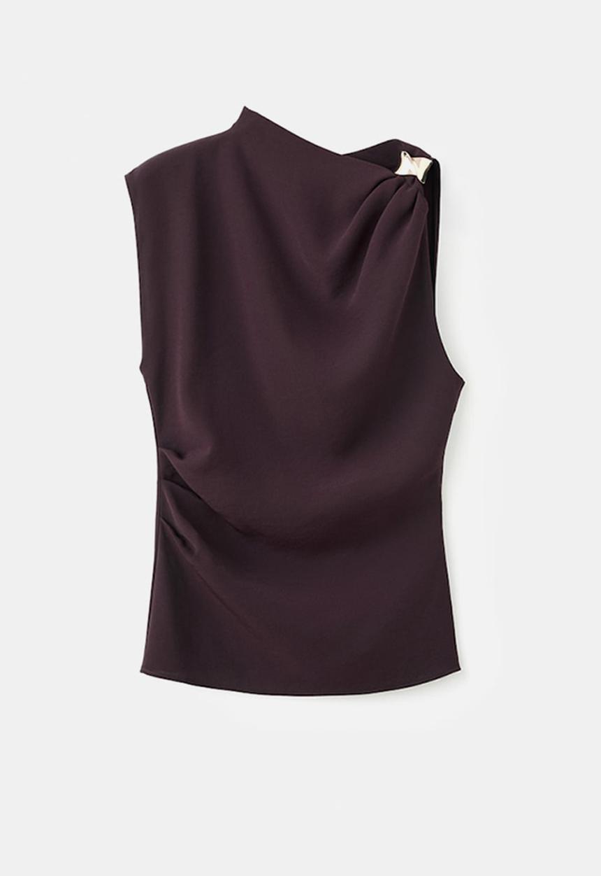MANGO - Blouse joia - brown