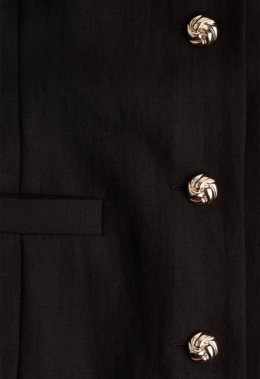 H&M - Button-front dress - black