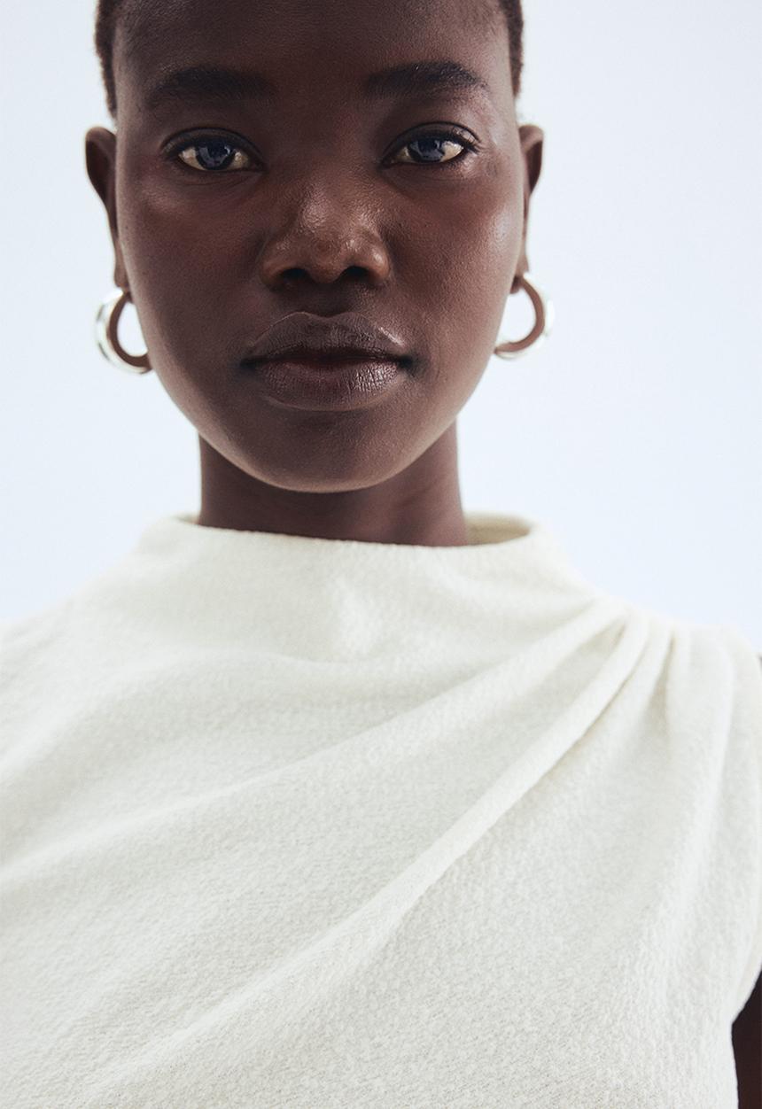 H&M - Draped top - white