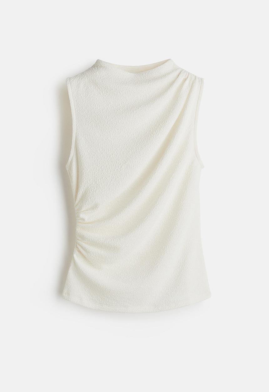 H&M - Draped top - white