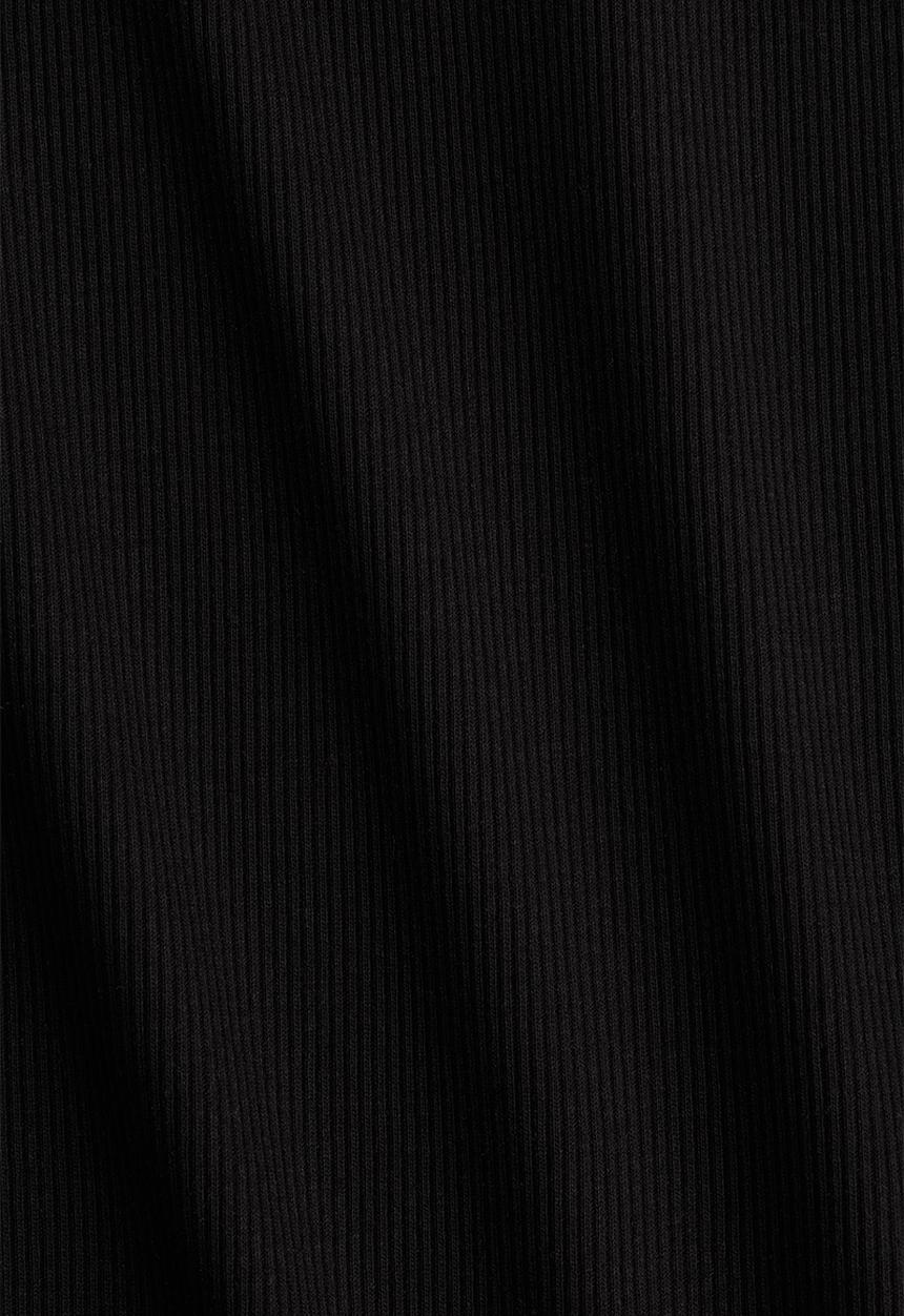 H&M - Ribbed boat-neck top - black