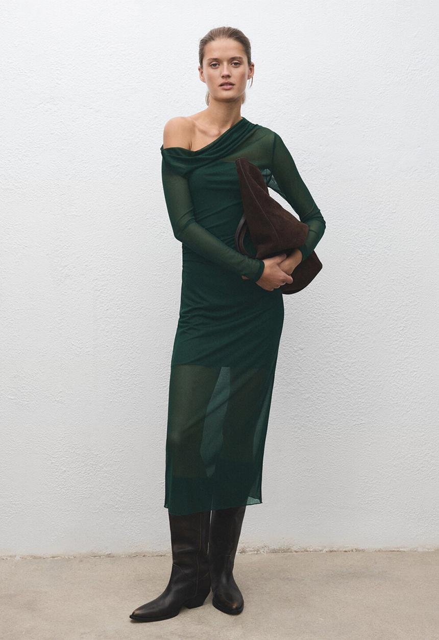 MANGO - Dress aitana - green