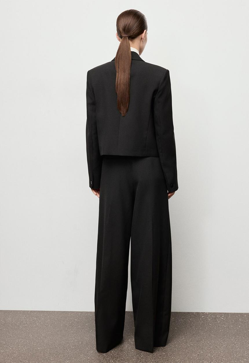 MANGO - Trousers garbo - black