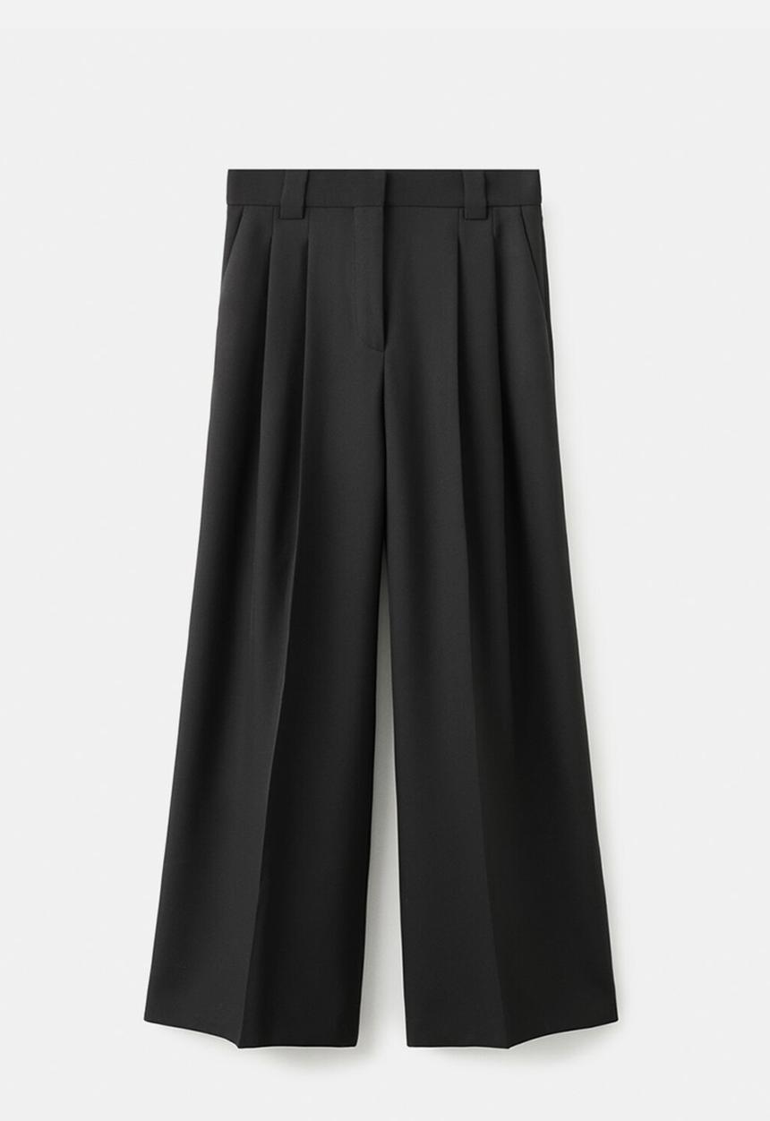 MANGO - Trousers garbo - black