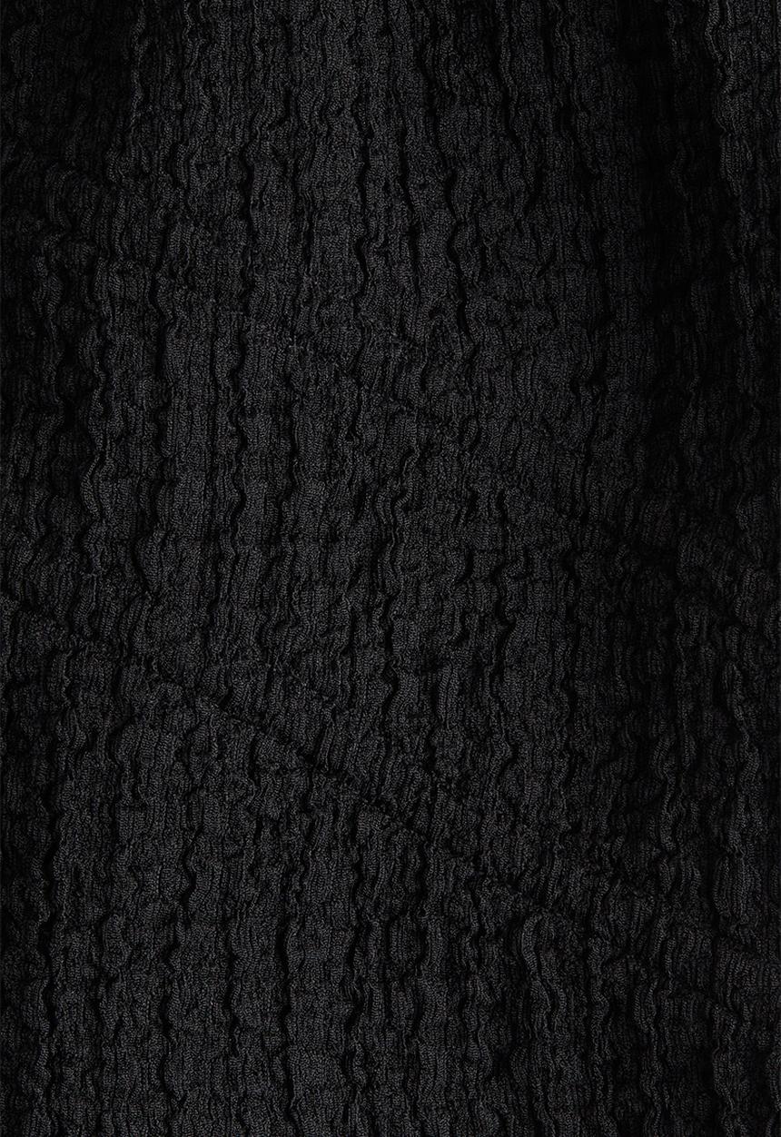 H&M - Crinkled tie-front top - black