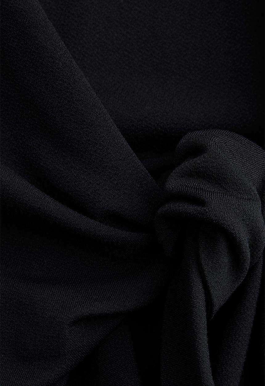 H&M - Tie-detail top - black