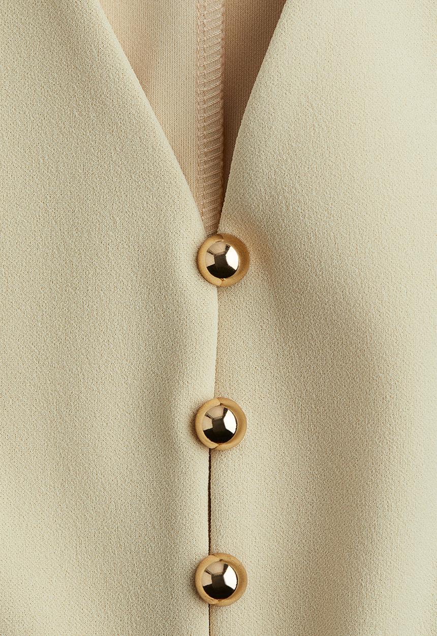 H&M - Interlock waistcoat - pale yellow