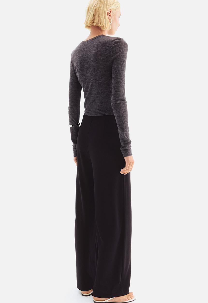 H&M - Wide trousers - black