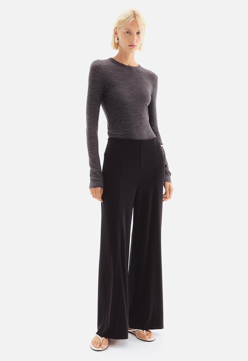 H&M - Wide trousers - black