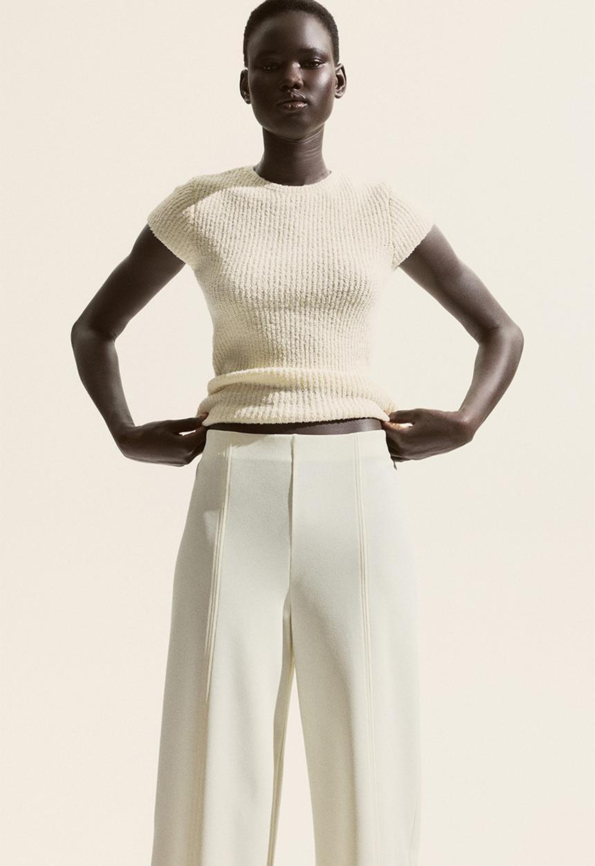 H&M - Wide trousers - cream