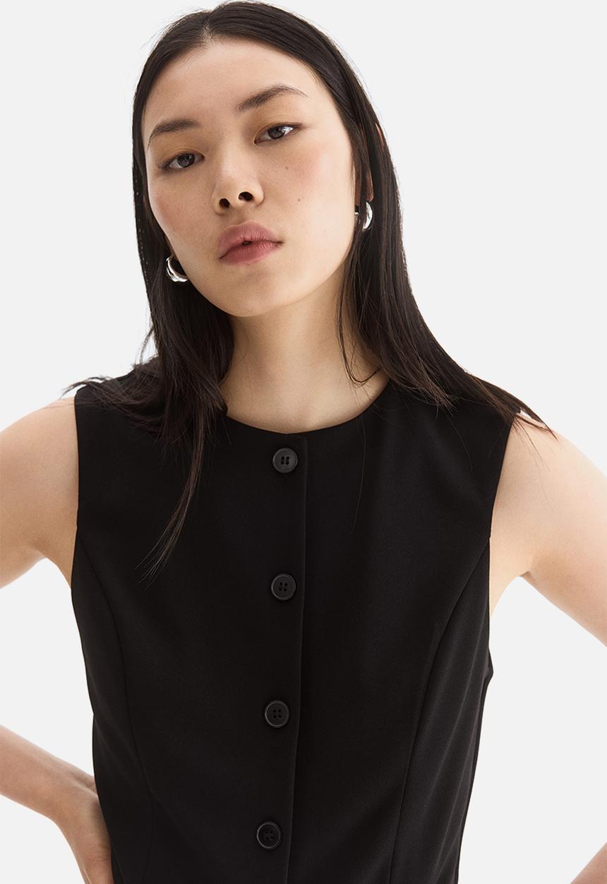 H&M - Ponte di roma waistcoat - black