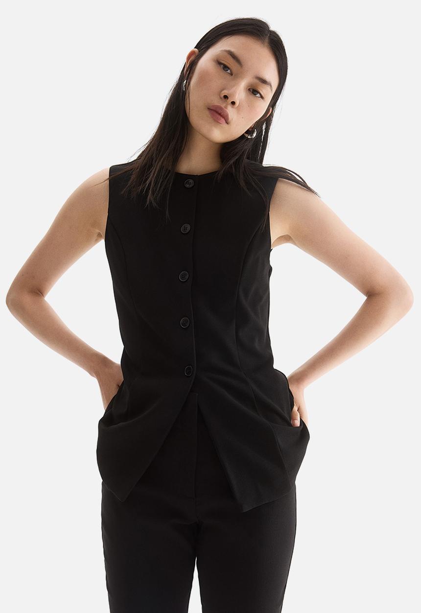 H&M - Ponte di roma waistcoat - black