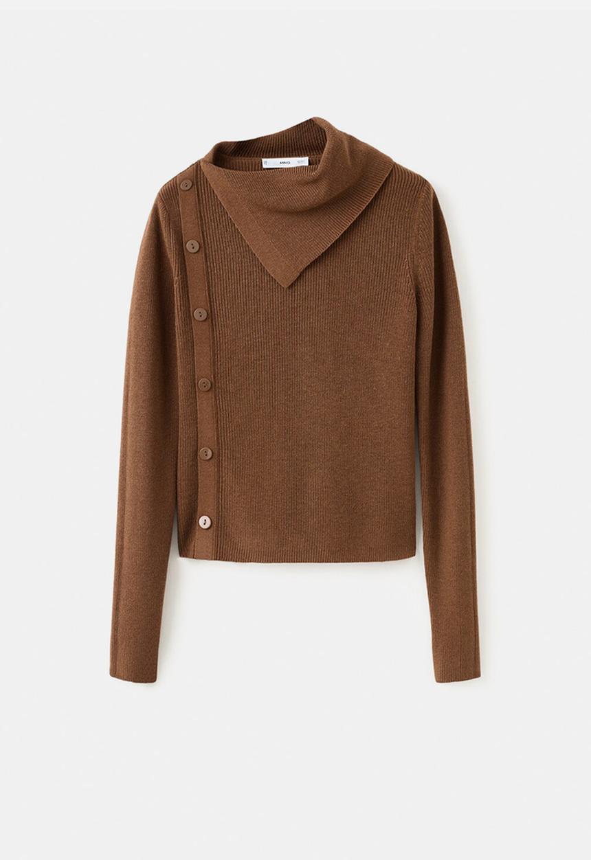 MANGO - Sweater cuiner - dark brown