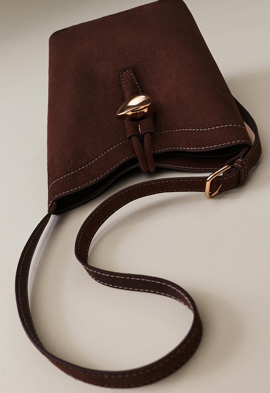 su　BAG STRAP(ブラウン) Genuine Leather Pouch- Journey Leather- Luxury made in South Africa
