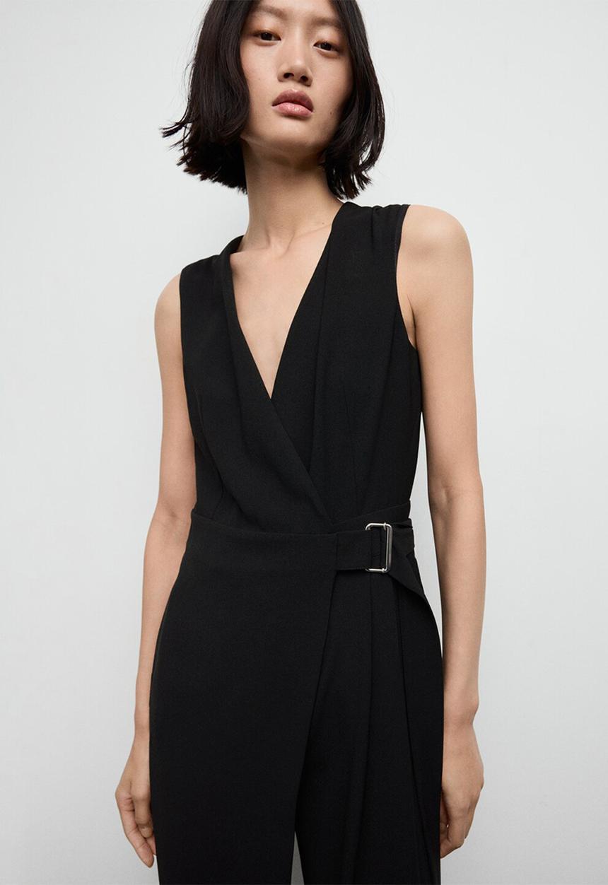 MANGO - Jumpsuit terry - black