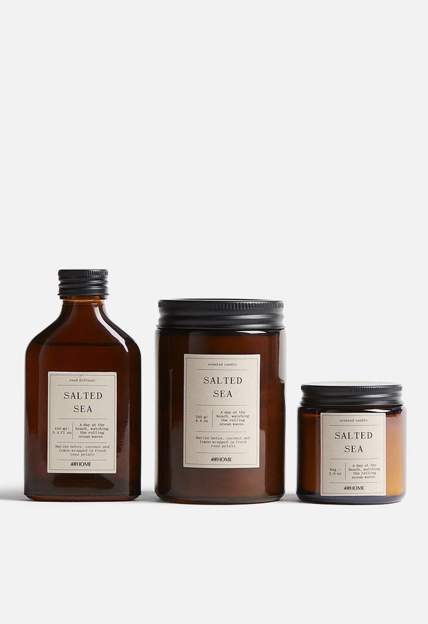 H&M - Small scented candle in glass holder - salted sea