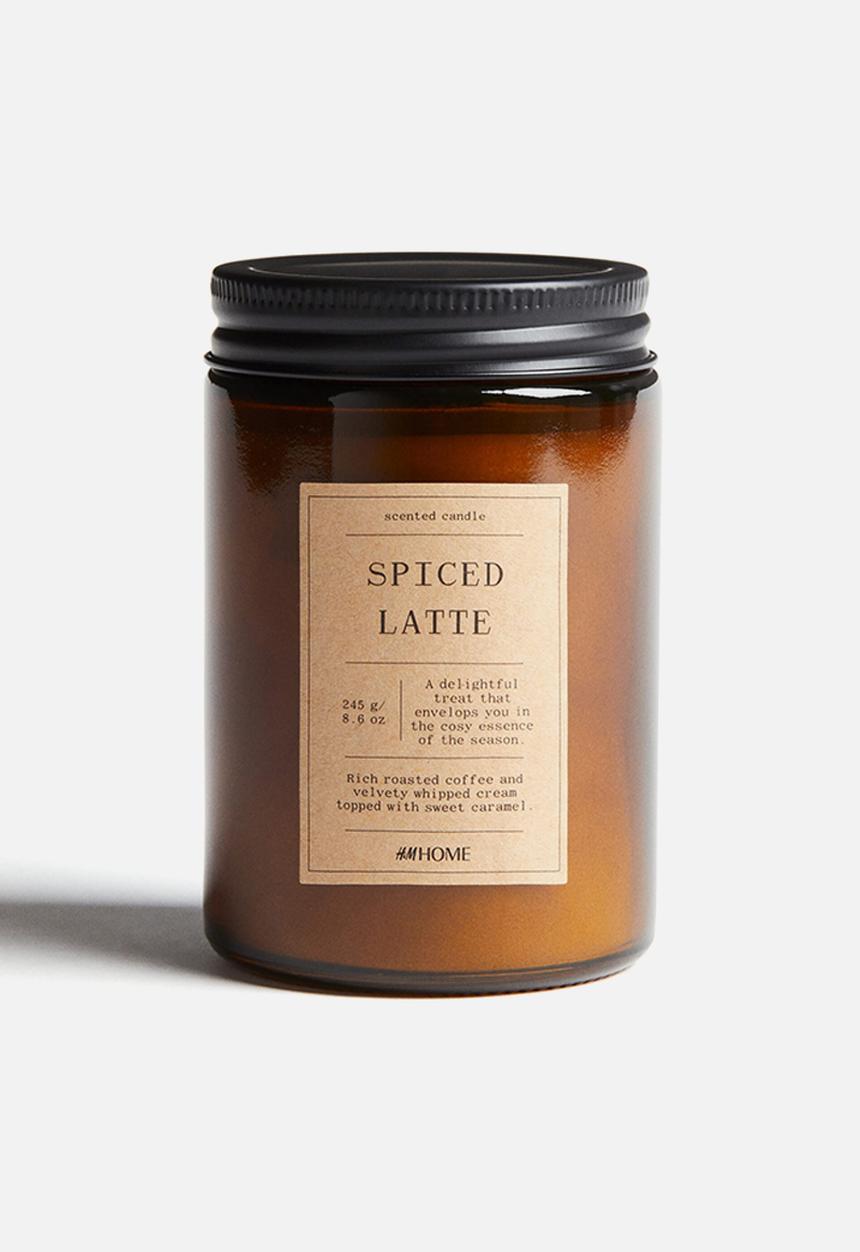 H&M - Small scented candle in glass holder - spiced latte